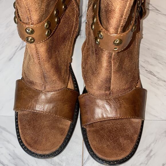 Vintage 93 Grace Heeled Booties Shoes Faux Leather Size 9 - Picture 6 of 14